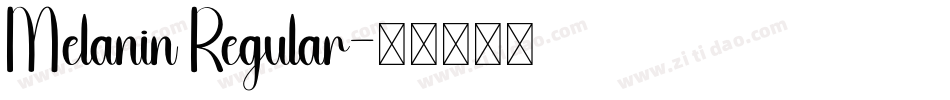Melanin Regular字体转换